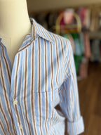 Galina Campus Blue Stripe Button Up