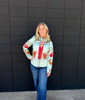Green embroidered Cowboy shirt