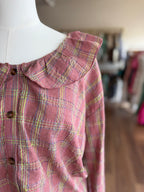 Plaid Front Tie Top