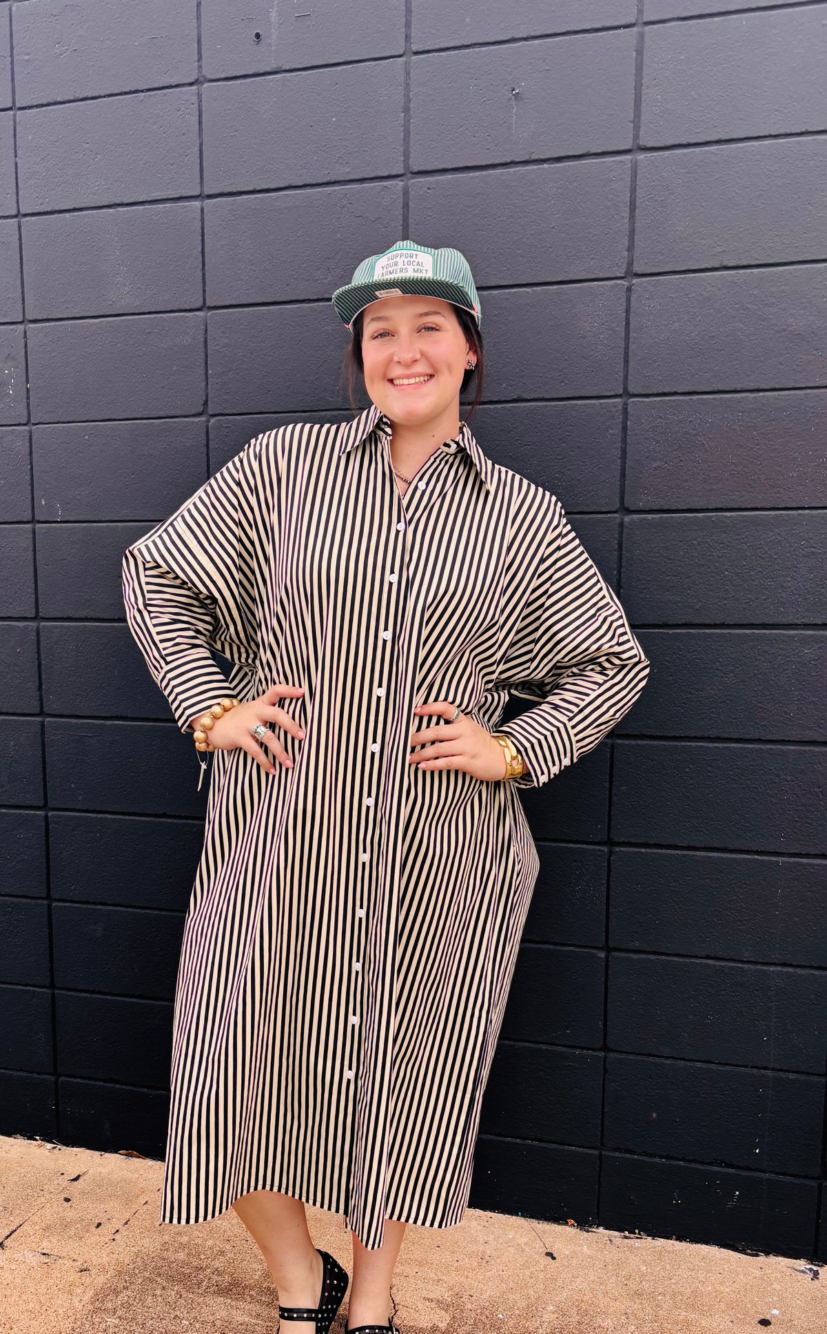Stripe Shirt Dress