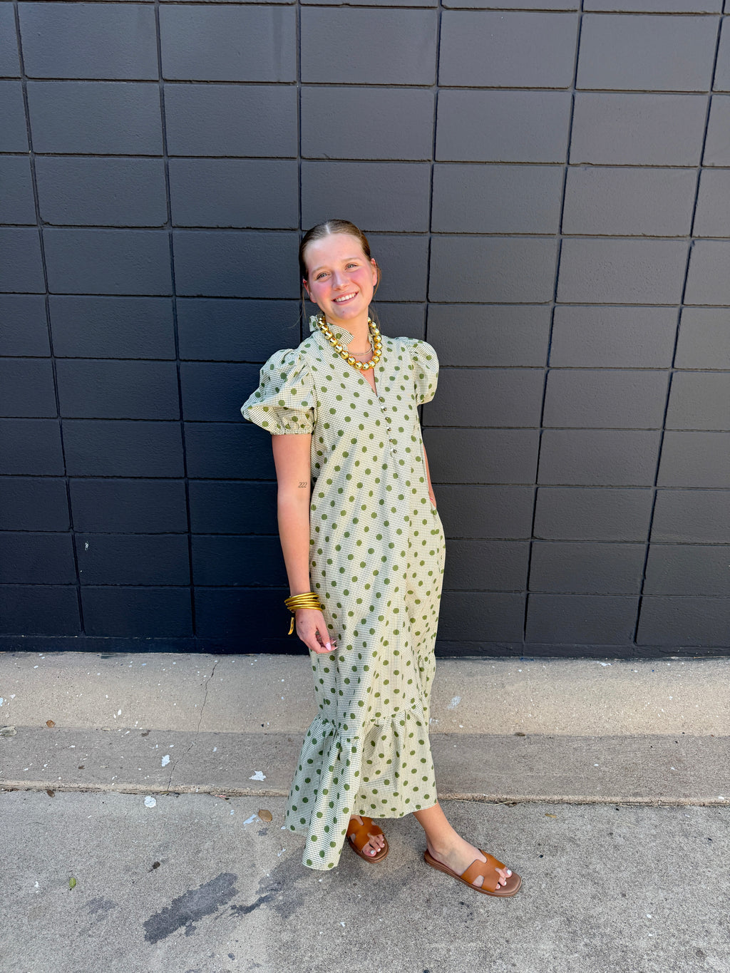 Polka Dot Midi Dress