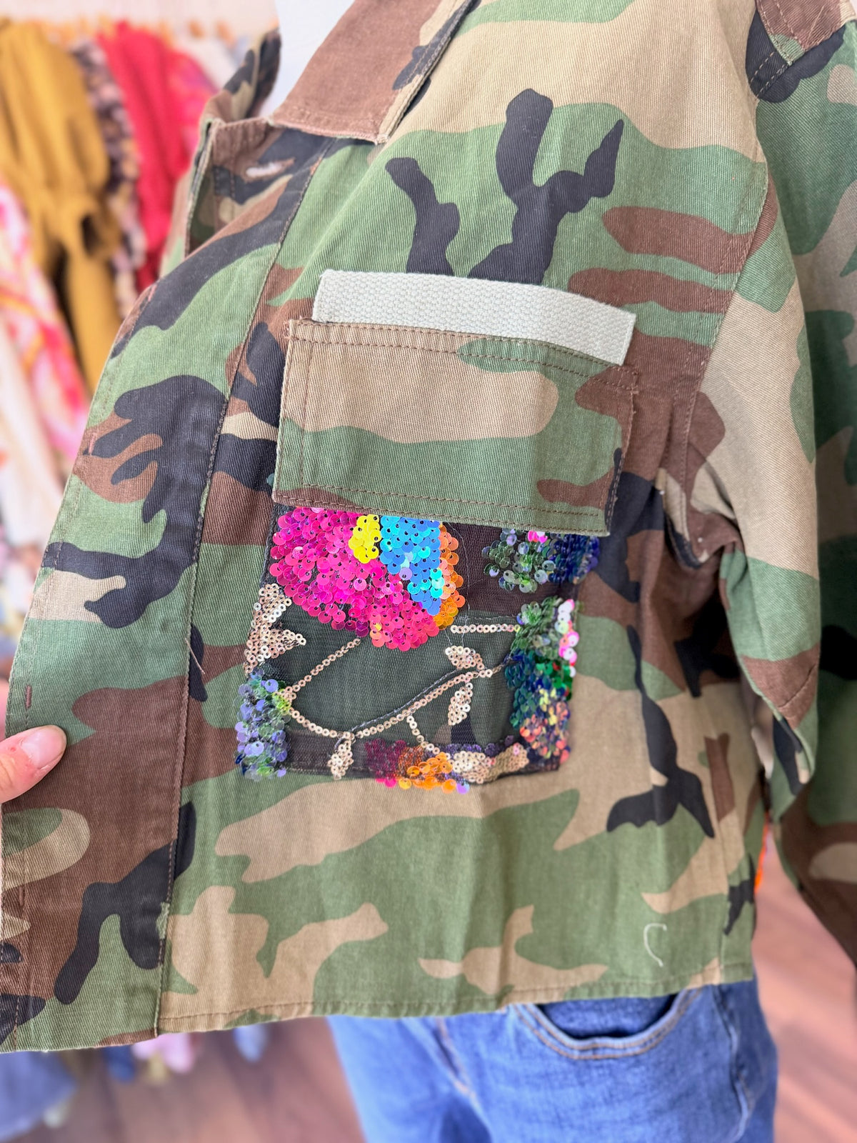 Sequin Camo Jacket