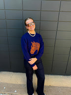 Navy Horse Knit Sweater