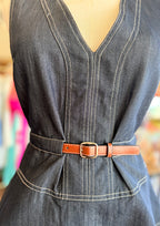 Belted Denim Top