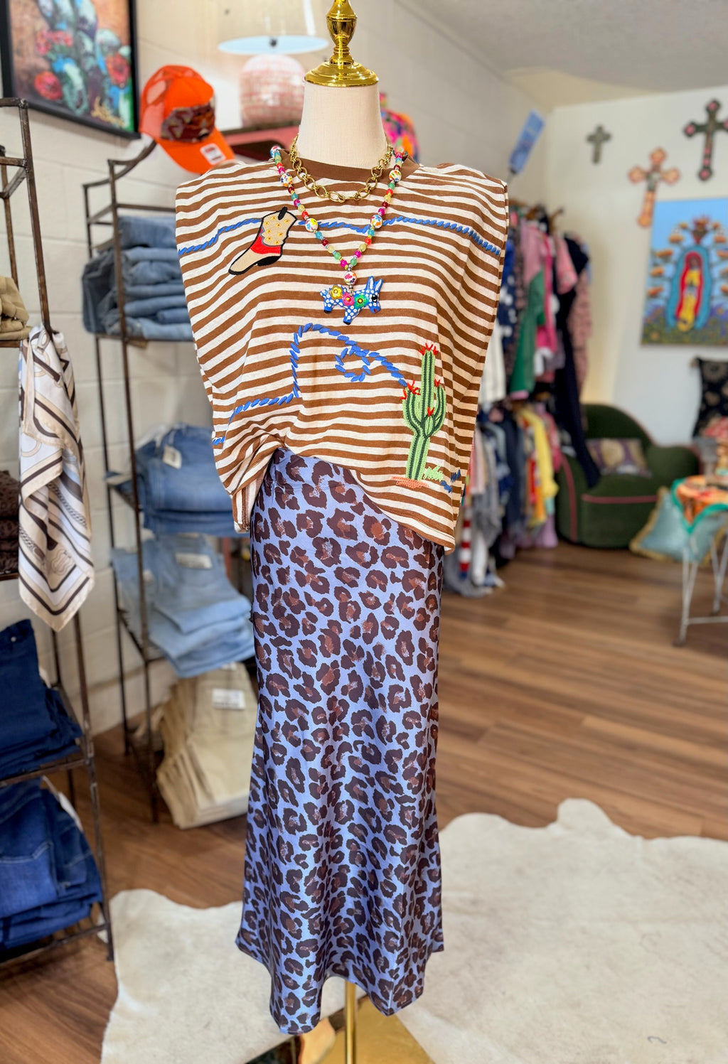 Dusty Blue Animal Skirt