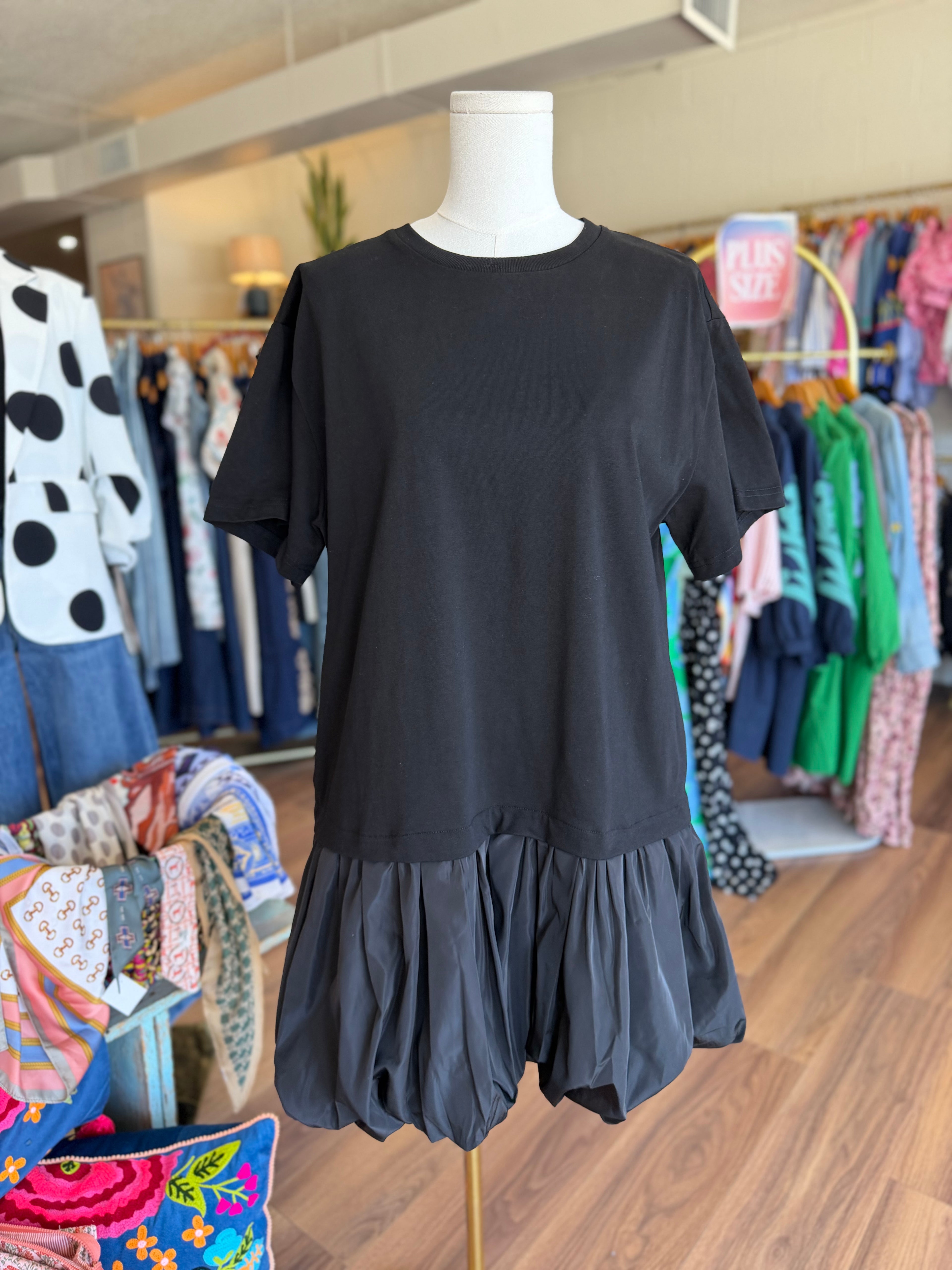 Black Crewneck Dress
