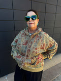 Olive Print Mineral Washed Jacket