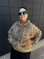 Olive Print Mineral Washed Jacket