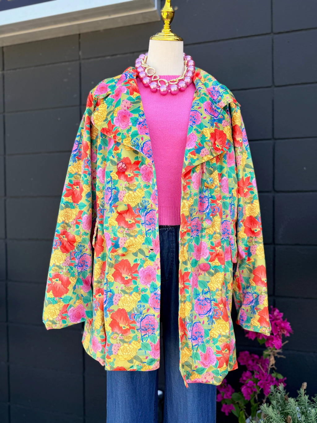 Floral Velvet Blazer