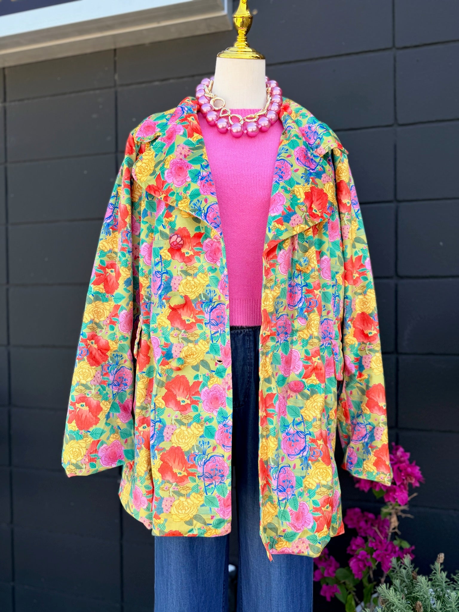 Floral Velvet Blazer