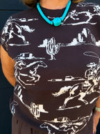Western Print Sweater