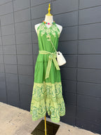 Foliage Haltered Maxi Dress