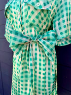 Lauren Green Gingham Dress