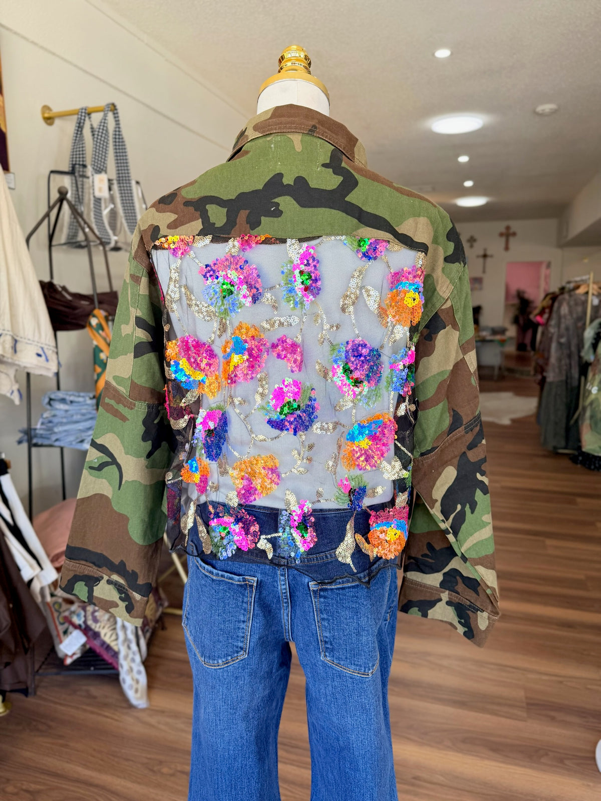 Sequin Camo Jacket