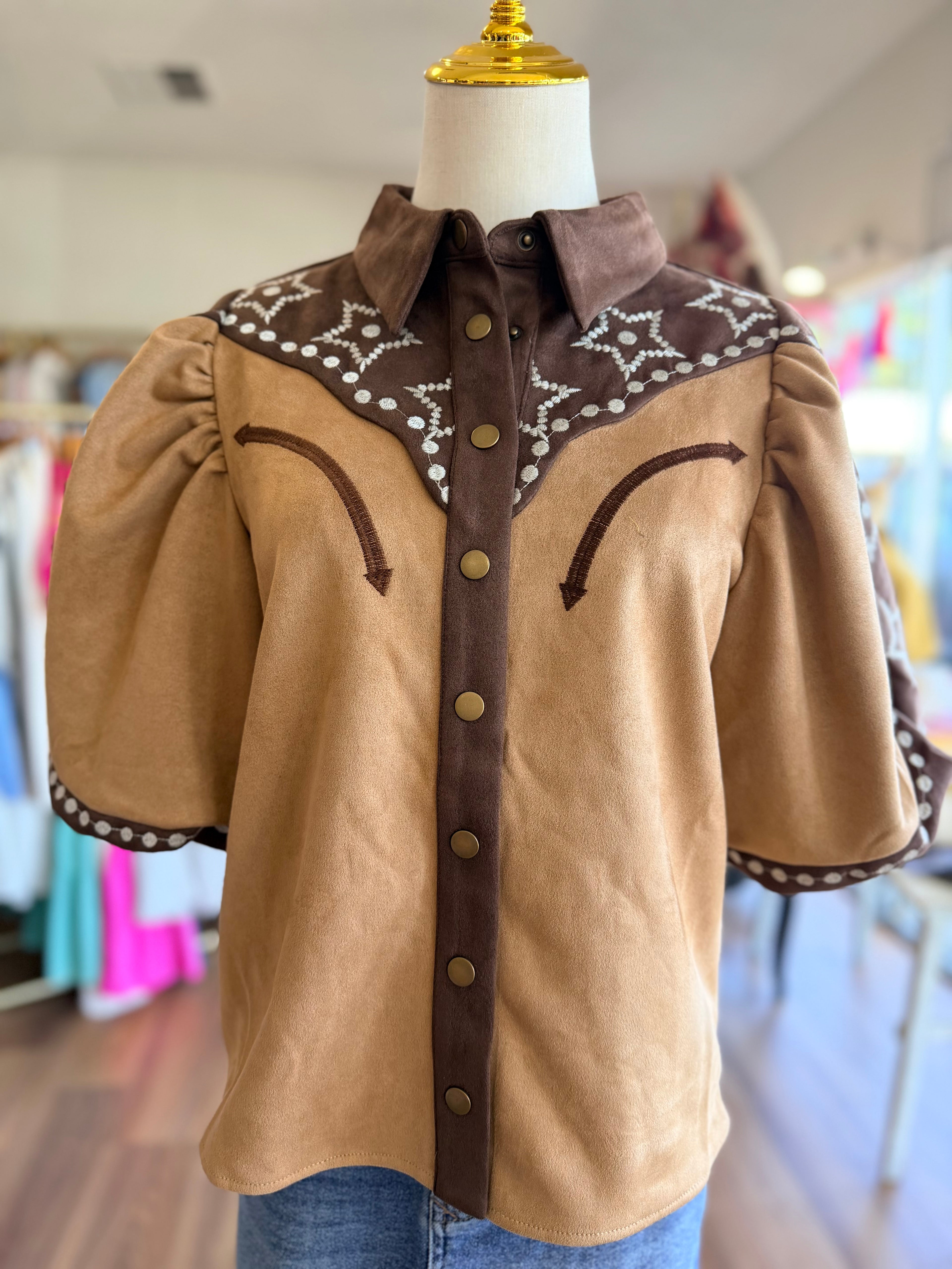 Western Button Down Top