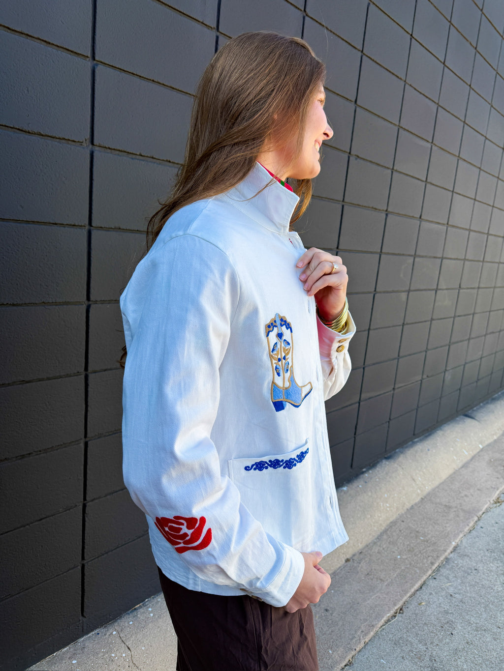 Embroidered Long Jacket