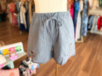 Embroidered Western Boot Drawstring Shorts