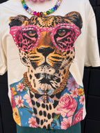 Leopard In Bee Suit Graphic Tee