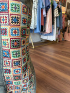 Mixed Print Mineral Washed Jeans