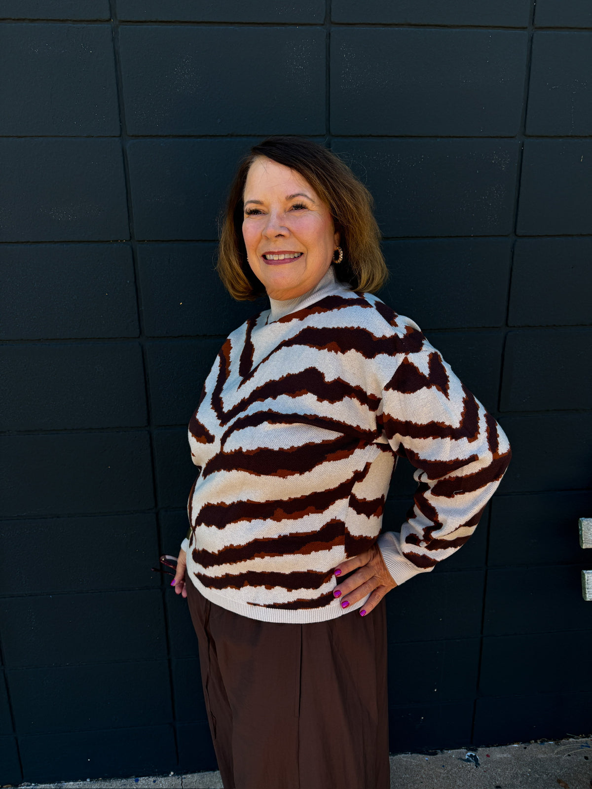 Zebra Print Sweater