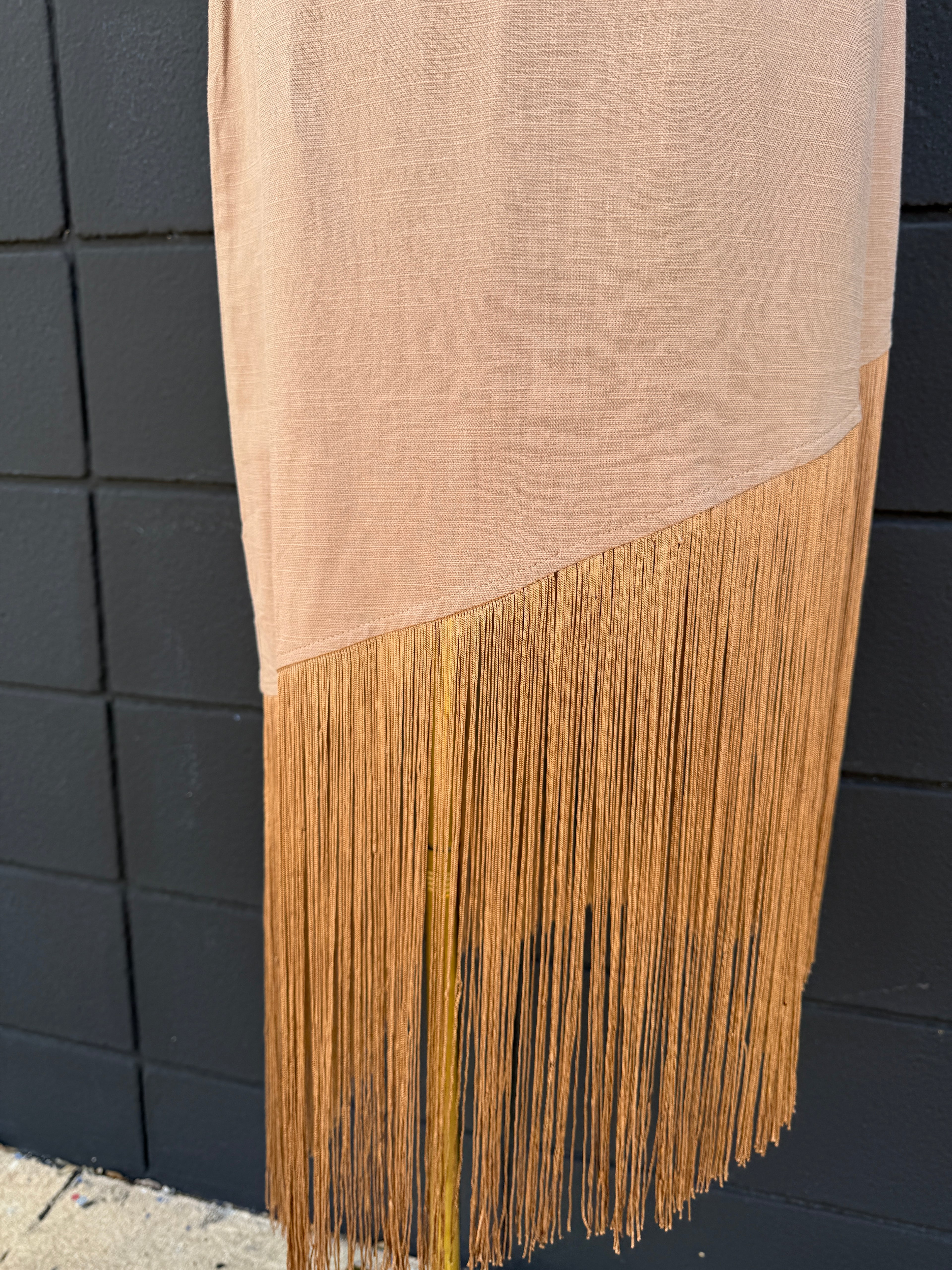 Tassel Trim Midi Dress