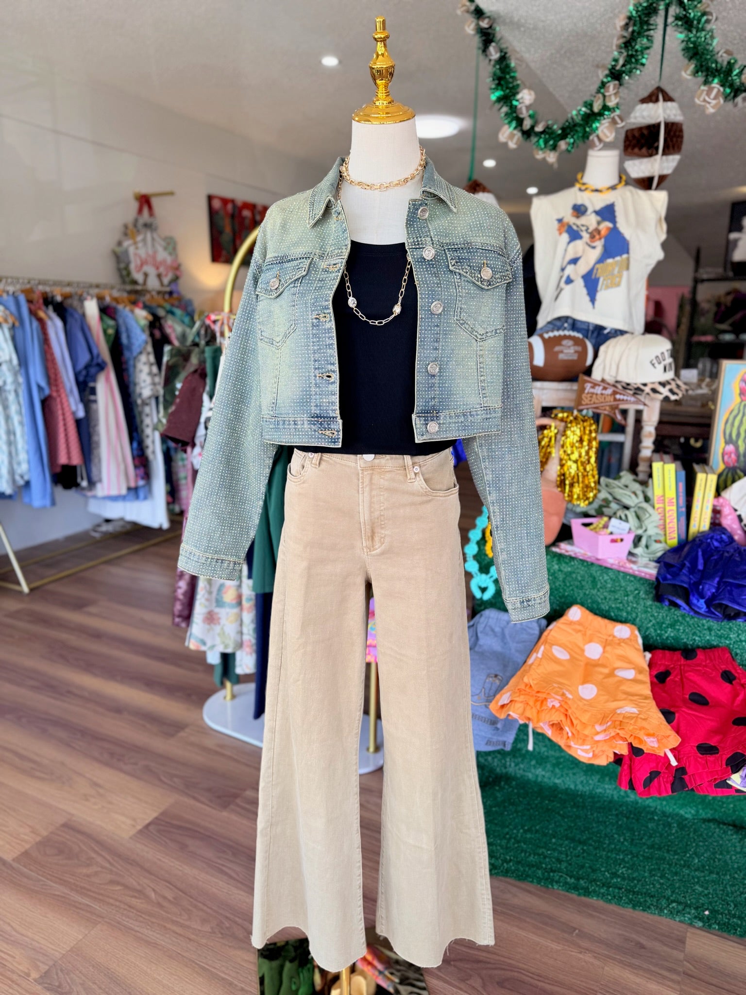 Rhinestone Denim Jacket