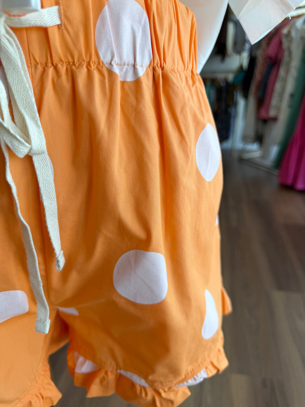 Orange / White Polka Dot Shorts