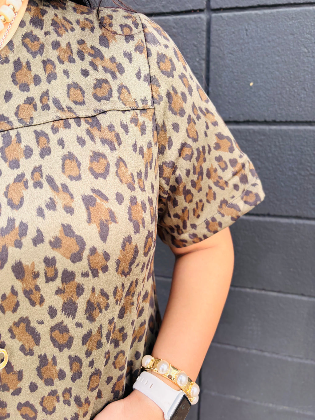 Plus Leopard Print Mini Dress