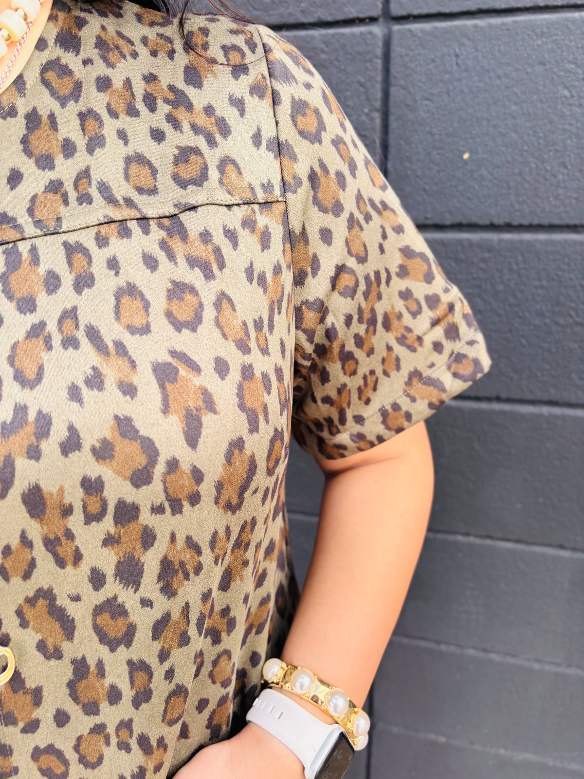 Plus Leopard Print Mini Dress