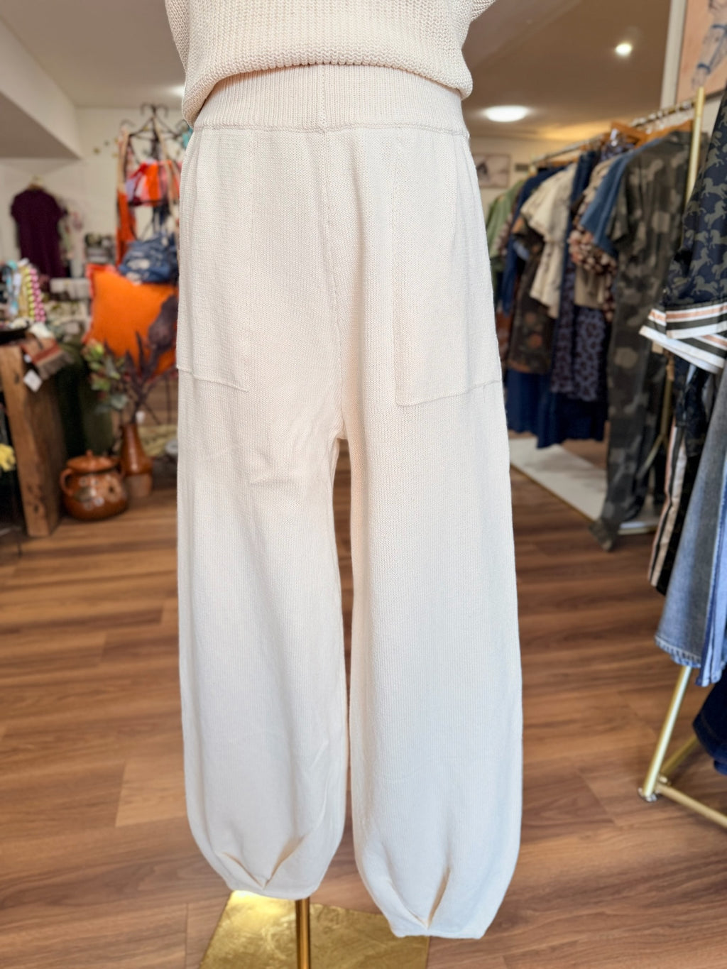 Oatmeal Knit Joggers