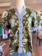 Green Floral Top