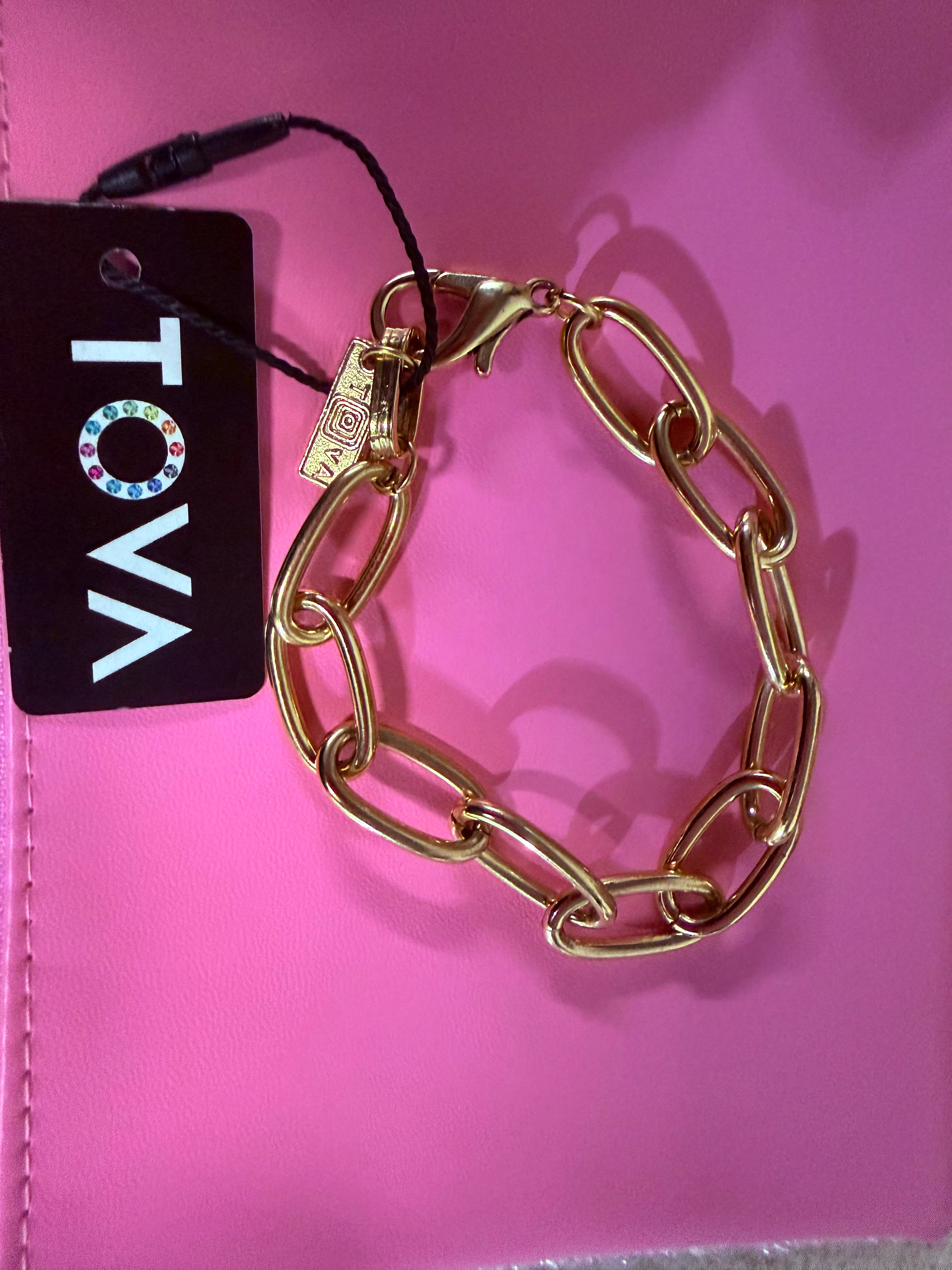TOVA Parma Antique gold plated chain bracelet