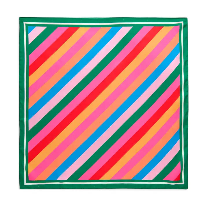 Festive Stripe Square Scarf