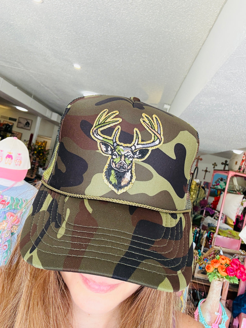 Boogie Sequin trucker cap- Buck