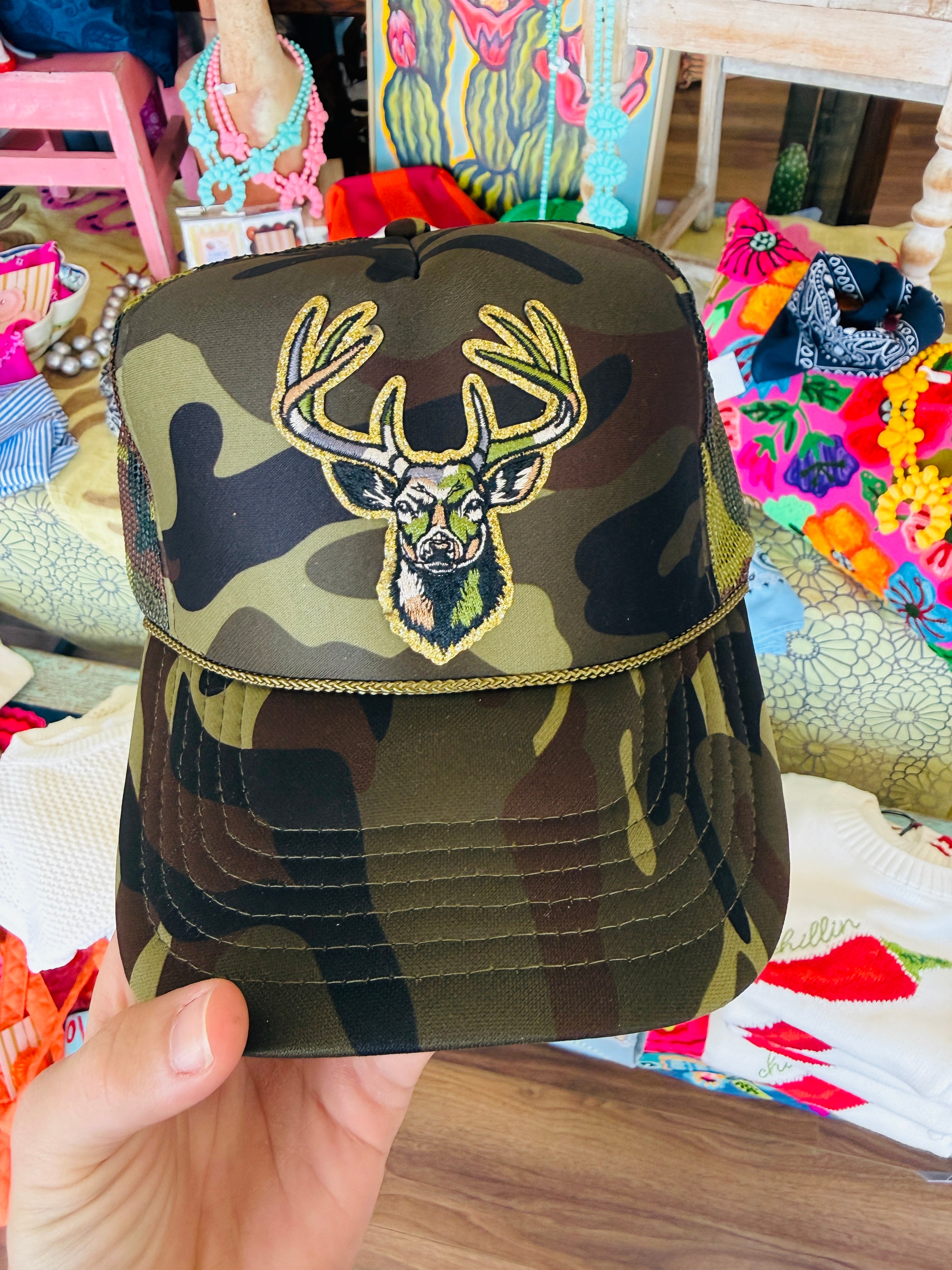 Boogie Sequin trucker cap- Buck