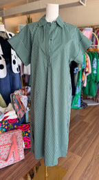 Green Stripe Maxi Dress