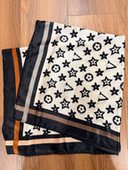 Monogram Border Print Silky Bandana