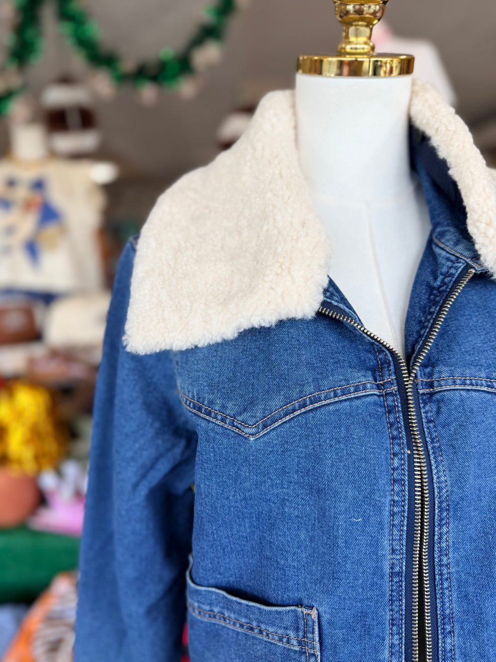 Denim Blue Jacket with Sherpa