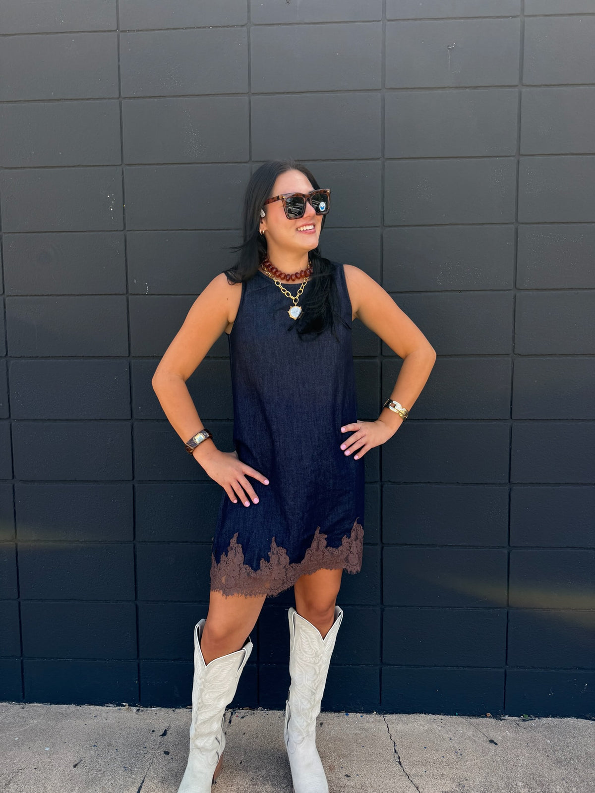 Denim Shift Dress