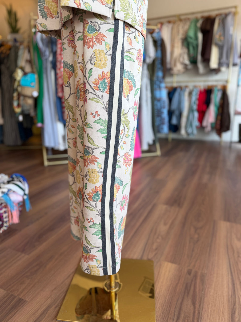 Oatmeal Floral Pants