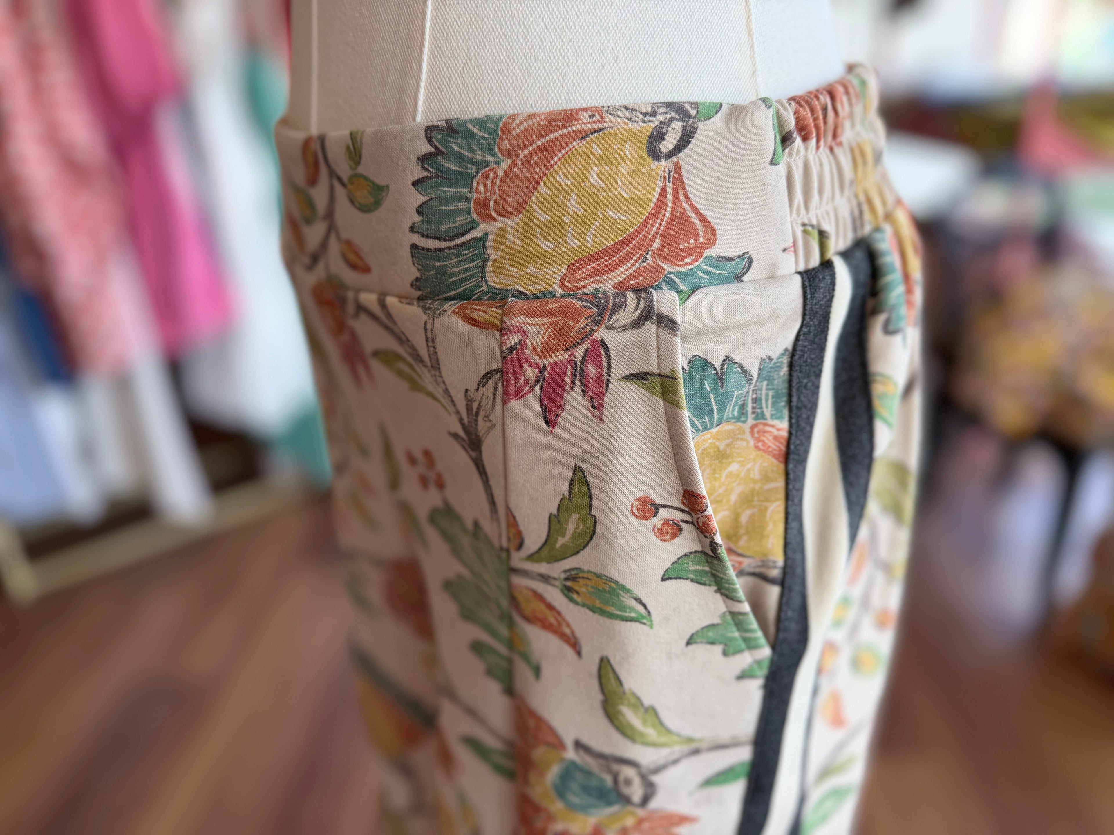 Oatmeal Floral Pants