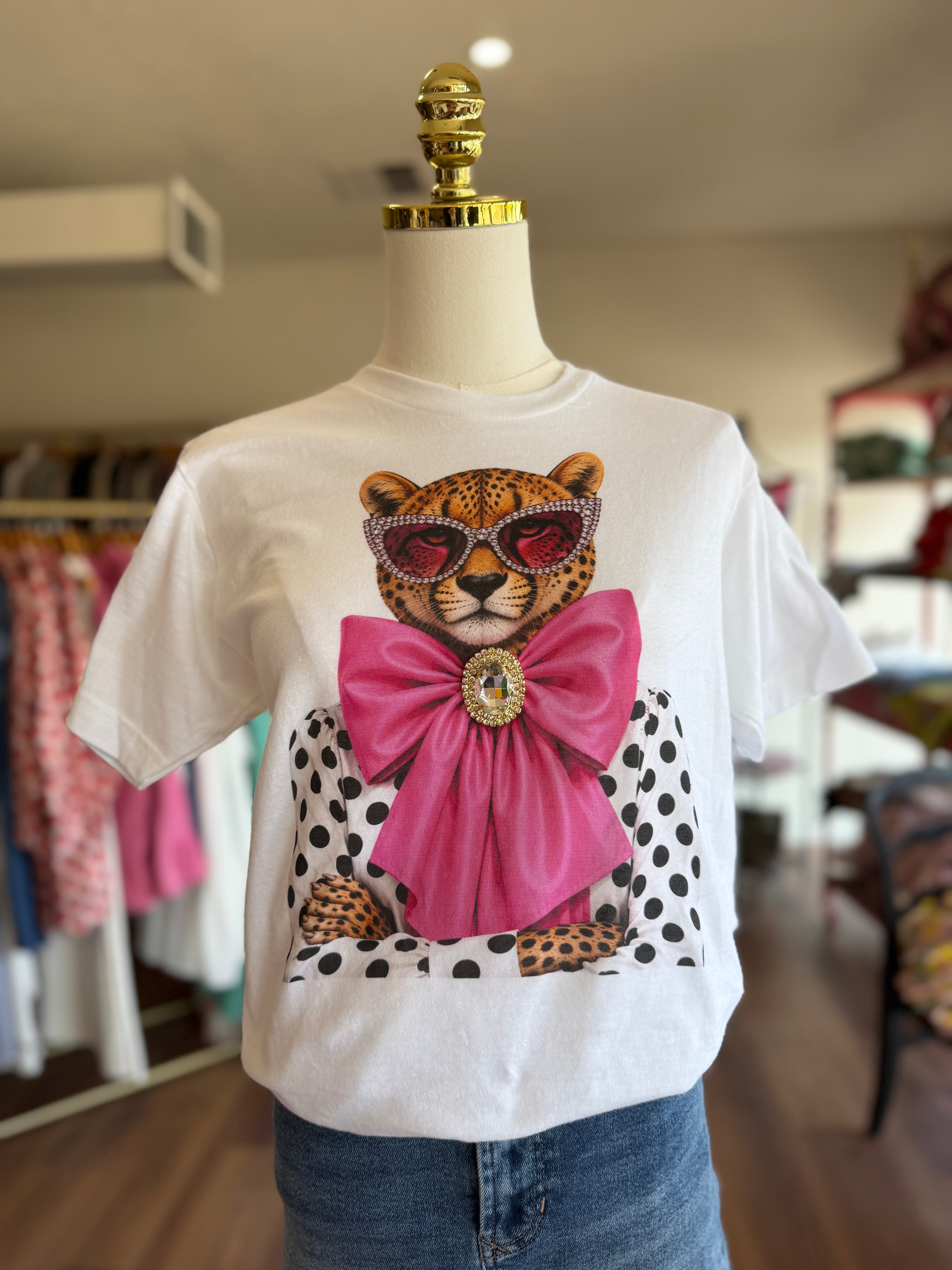 Leopard Bow Tee