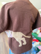 Dog Short Sleeve Knit Sweater