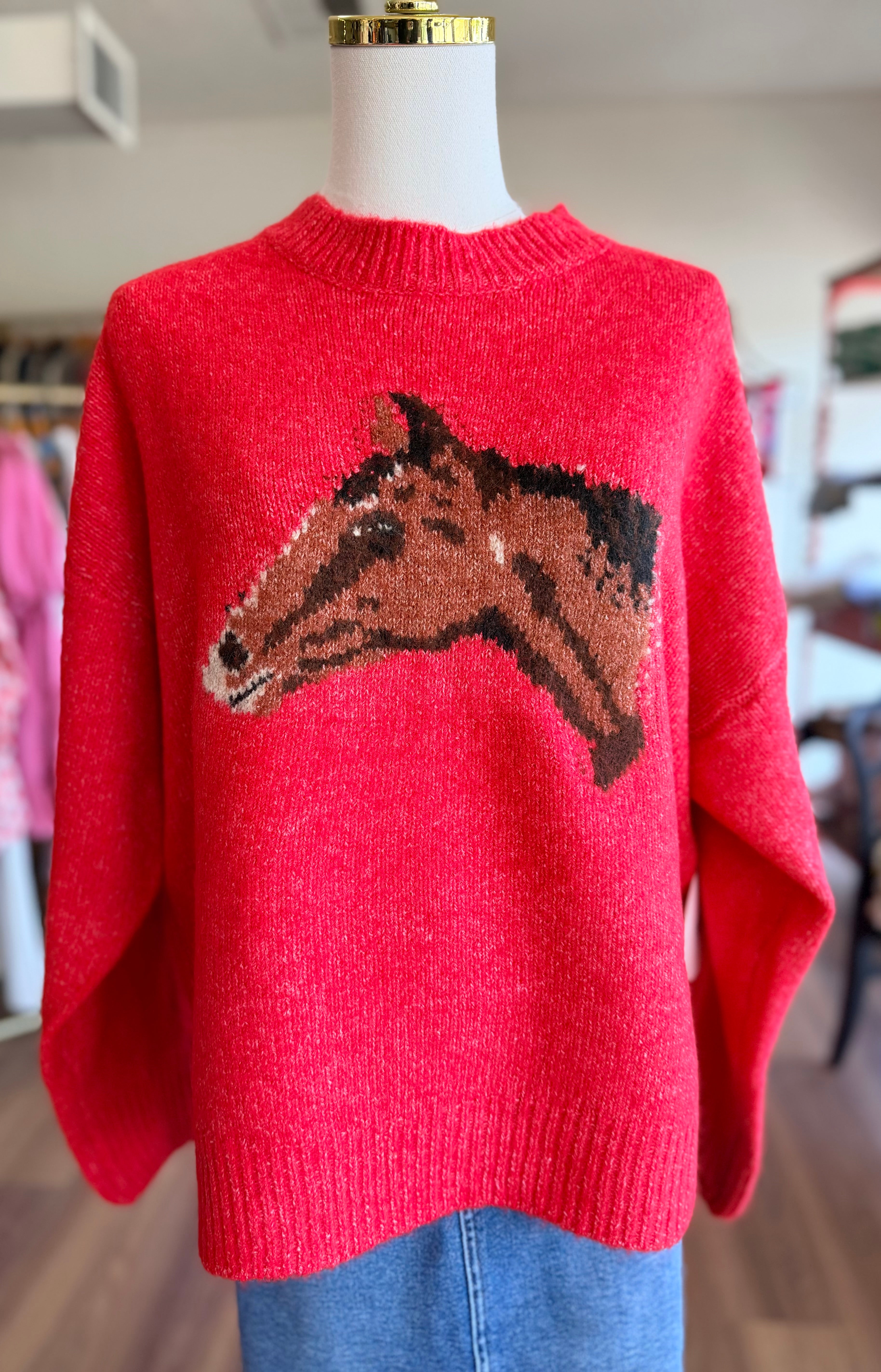 Red Horse Sweater