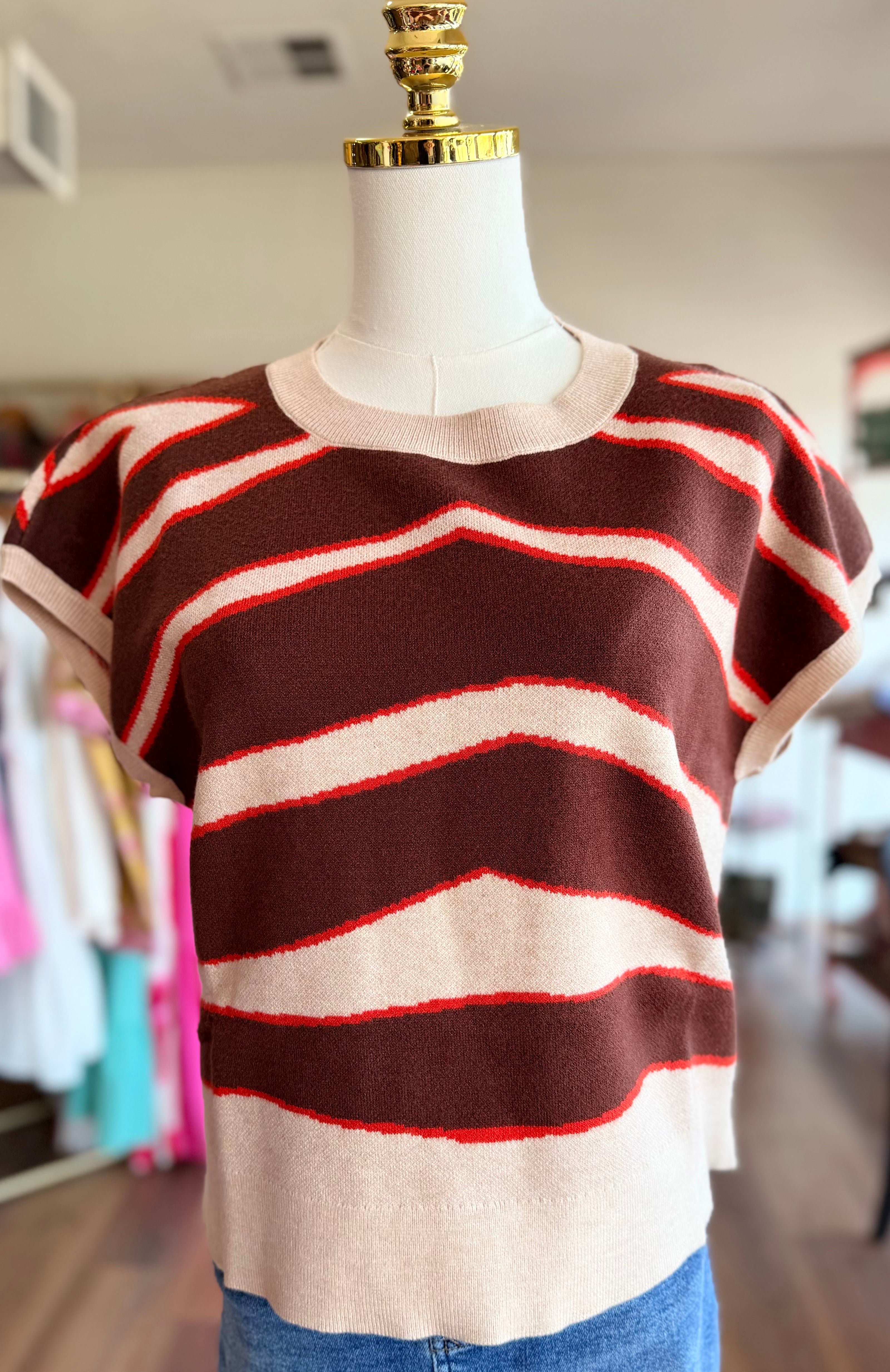 Animal Print Oatmeal Sweater