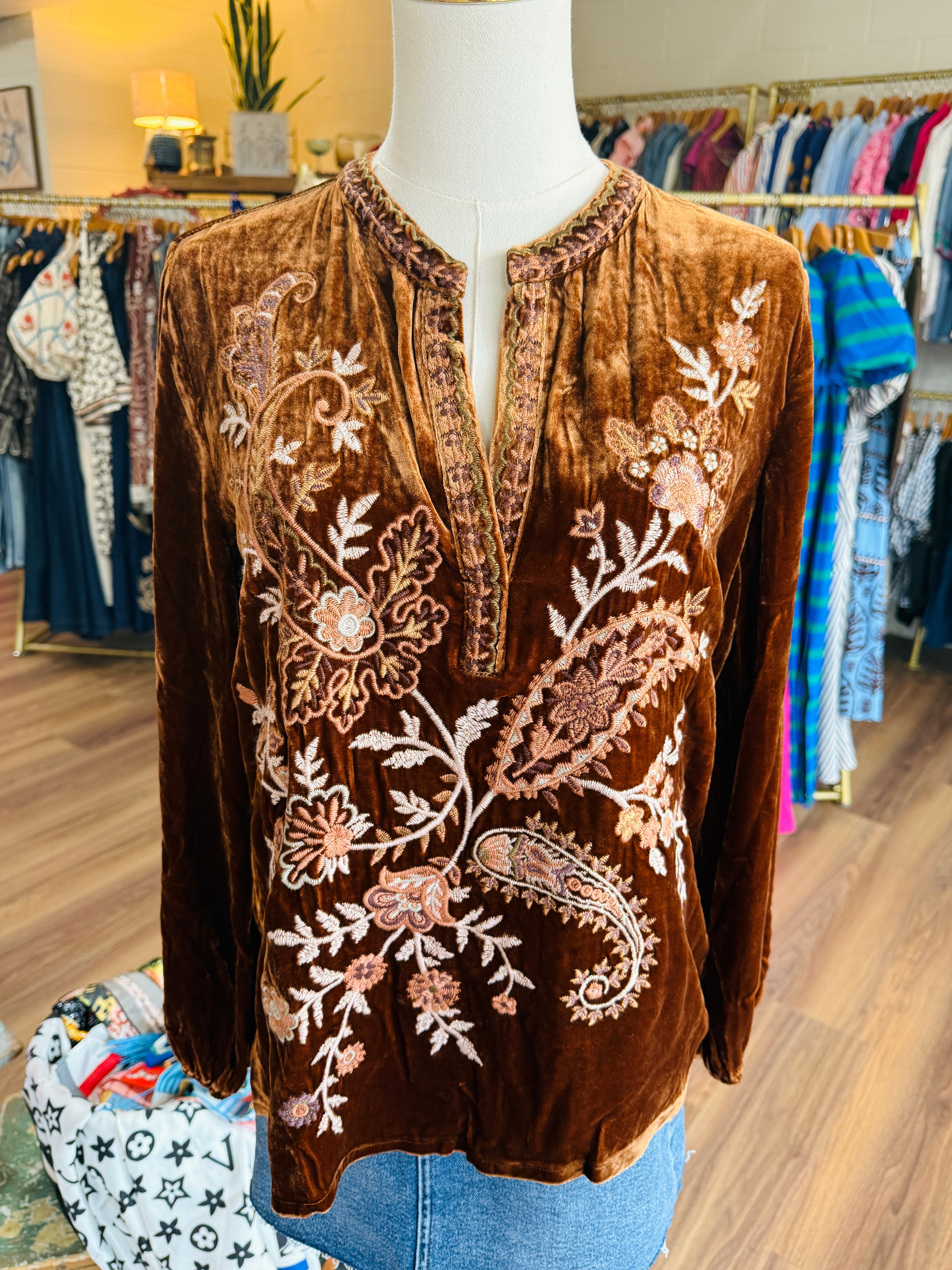 Desert Poppy Relaxed Swing Blouse