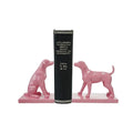 Pink Dog Bookend Set