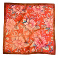 Rust Rodeo Red Floral Silk Western Cowgirl Wild Rag