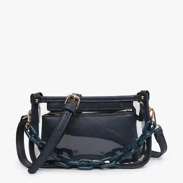 Jessica Stadium Clear Crossbody Bag – Chain Strap