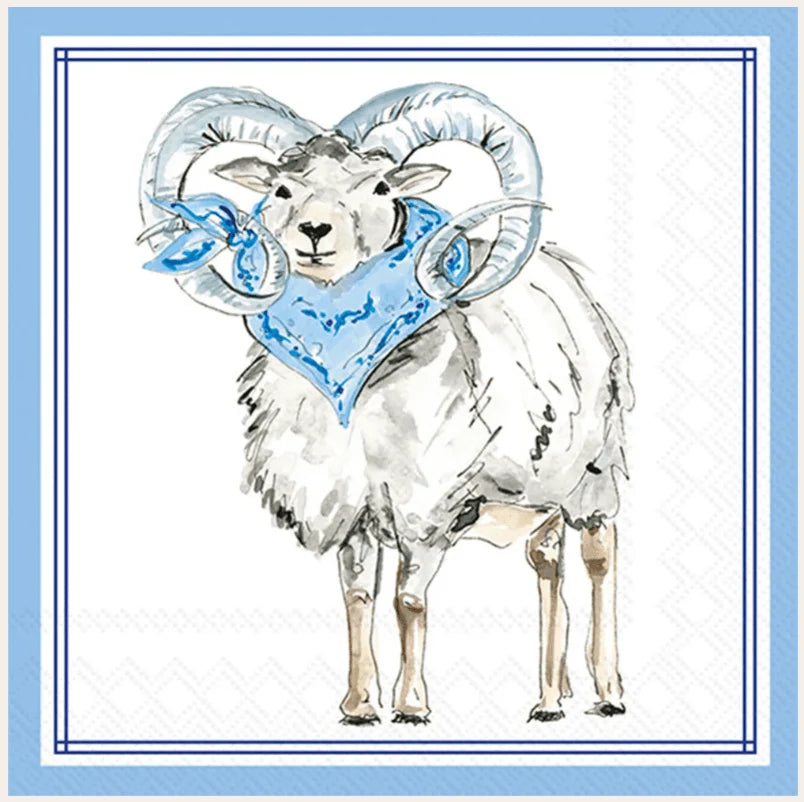Blue Ram Hometown Pride Paper Cocktail Napkins